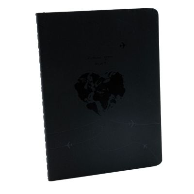 Jurnal A6 CNX CXA624-1999, 24 pagini, coperta carton neagra, hartie neagra