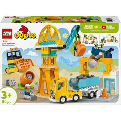 LEGO DUPLO. Santier si vehicule de constructii 3 in 1 10476, 84 piese