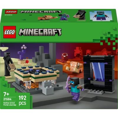 LEGO Minecraft. Calatorie prin portalurile Nether si End 21584, 192 piese