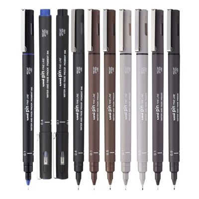 Liner UNI PIN-200, pe baza de apa, varf normal 0. 5 mm, gri inchis