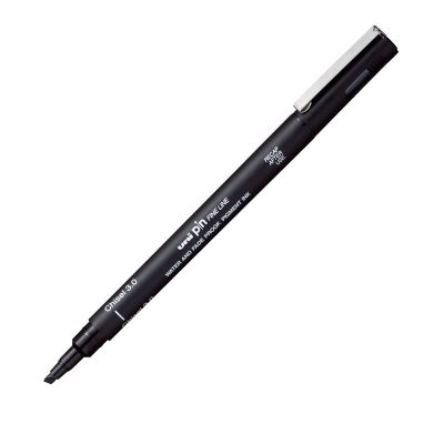 Liner UNI PINBR / PINCS, pe baza de apa, varf tesit, 2. 0 mm, negru