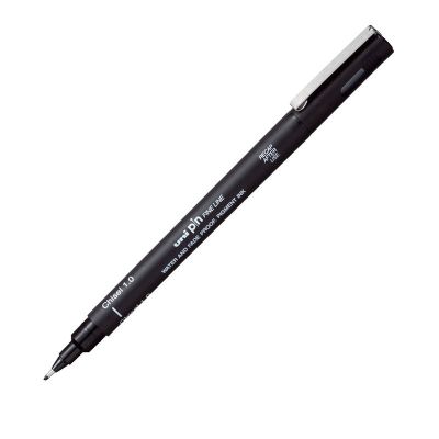 Liner UNI PINBR / PINCS, pe baza de apa, varf tesit, 1. 0 mm, negru