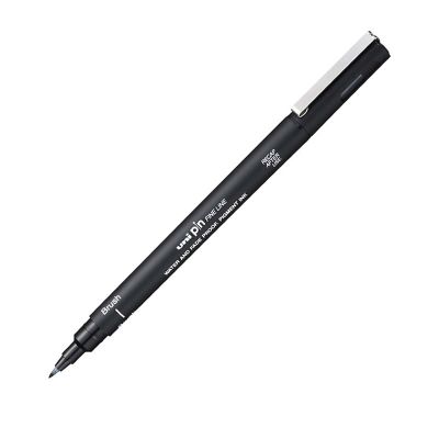 Liner UNI PINBR / PINCS, pe baza de apa, varf pensula, negru