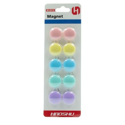 Magneti pentru tabla CNX 2010M, diametru 20mm, diverse culori pastel, set 10 buc