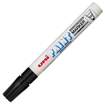 Marker cu vopsea UNI PX-20, varf rotund, 2. 2-2. 8mm, negru