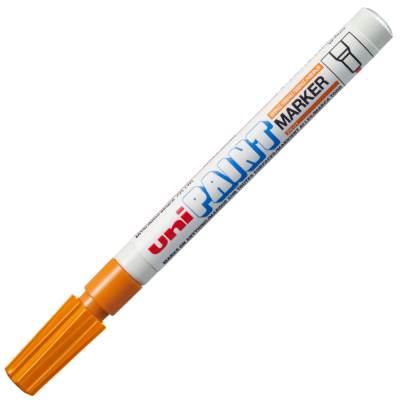 Marker cu vopsea UNI PX-21, varf rotund, 0. 8-1. 2mm, portocaliu