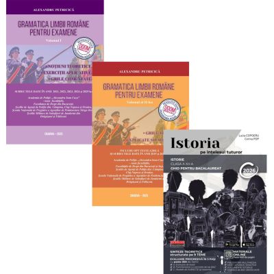 Pachet Bacalaureat 2026. Gramatica Limbii Romane 2 volume si Istoria pe intelesul tuturor - Alexandru Petricica, Lucia Copoeru