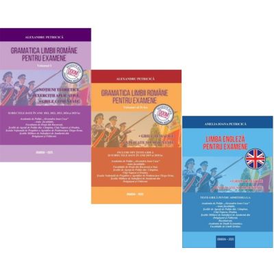 Set Admiterea la Academia de Politie 2026 conform programa DOOM 3. Gramatica limbii romane si Limba engleza pentru examene - Alexandru Petricica