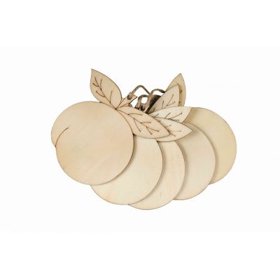 Accesorii creatie - lemn pirogravura - mar, 7x7cm, set 5 buc, Colorarte