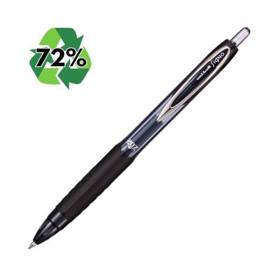 Pix cu gel Uni-ball Signo UMN-207E, 0. 7mm, cu mecanism, 72% din materiale reciclate, grip cauciucat, scris diverse culori, negru