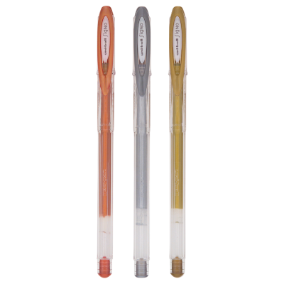Pix cu gel Uni-ball Signo Noble Metal UM-120NM, 0.8mm, cu capac, culori metalizate