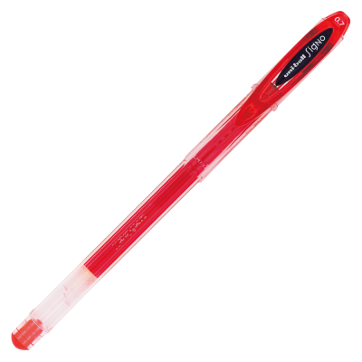 Pix cu gel Uni-ball Signo Pastel UM-120, 0. 7mm, cu capac, corp transparent, rosu