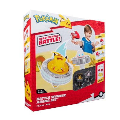Pokemon Set de joaca Battle Spinner cu doua figurine (Pikachu 1, Mew, PokĂ© Ball, & Pok Ball)