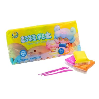 Plastilina Cnx TK8810, usoara, set 24 culori, cu 3 accesorii