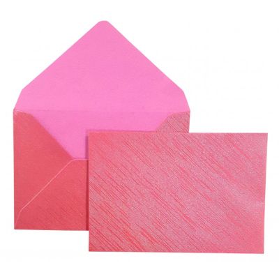 Plic color C7L CNX, rosu metalizat, 120g/mp, 75x110mm, set 10 buc