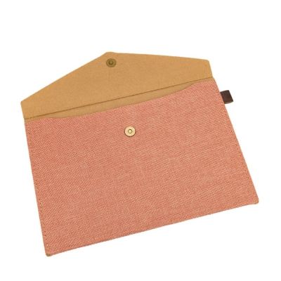 Plic cu capsa magnetica RECSTAP2316, material textil roz, 24x16. 5cm