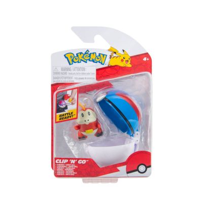 Pokemon Set 2 figurine Clip n Go, Fuecoco + Great Ball