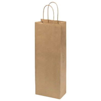 Punga cadou Colorarte 05910, 14x39x8cm, 110g/mp, kraft, manere din hartie rasucita, pentru sticle
