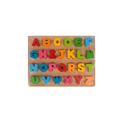 Puzzle lemn decupat, relif MegaCreative, litere, 435865