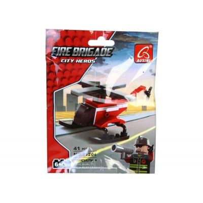 Set de constructie MegaCreative Fire Brigade - elicopter de pompieri - 21204 / 416655, 41 piese, 6+