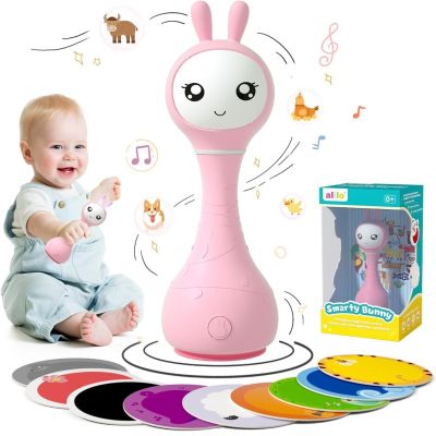 Alilo Smarty Bunny Iepuras interactiv pentru bebelusi, roz, RO/EN