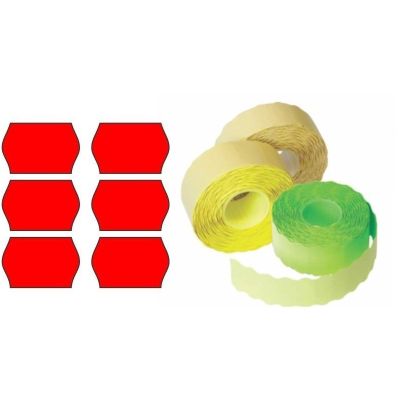 Etichete de pret, 26x16mm, permanente, rosu, rola 1000 etichete