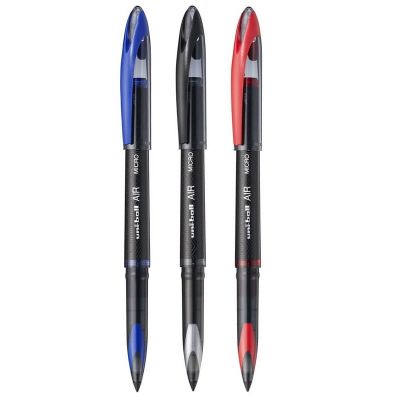 Roller Uni-ball AIR Micro UBA-188-M, 0. 5mm, corp negru, detalii in culoarea scrisului negru