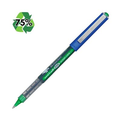 Roller Uni-ball Eye Ocean Care UB-157, 0. 7mm, cu capac, 75% din materiale reciclate din care 10% deseuri din oceane, verde