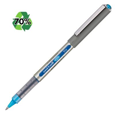 Roller Uni-ball Eye UB-157E, 0. 7mm, cu capac, 70% din materiale reciclate, albastru deschis
