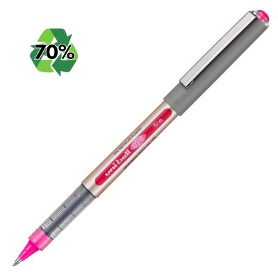 Roller Uni-ball Eye UB-157E, 0. 7mm, cu capac, 70% din materiale reciclate, roz