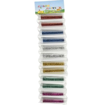Sclipici decorativ pulbere, diverse culori, set 12 buc, Colorarte