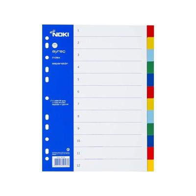 Separator plastic Noki 59126, A4, set 12 culori