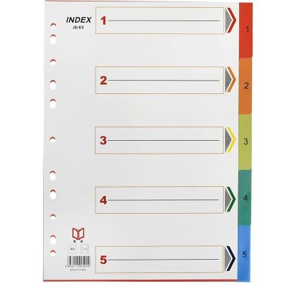 Separator plastic CNX, A4, set 5 culori