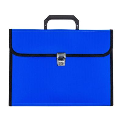 Servieta plastic CNX W421/412, cu maner, 13 separatoare, 33x25x2cm, negru / albastru