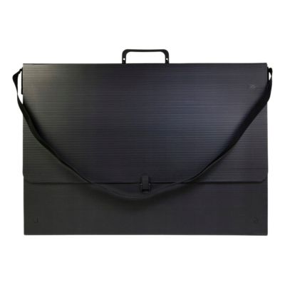 Servieta plastic rigid Starpak, cu maner, B3, 3cm, negru