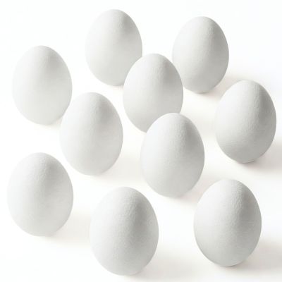 Accesorii creatie - polistiren - ou, alb, 5cm, set 10 buc, Colorarte