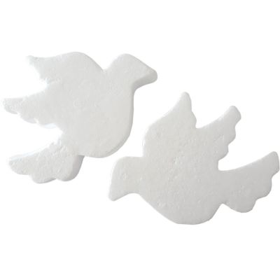 Accesorii creatie - polistiren - porumbel, alb, set 2 buc, Colorarte