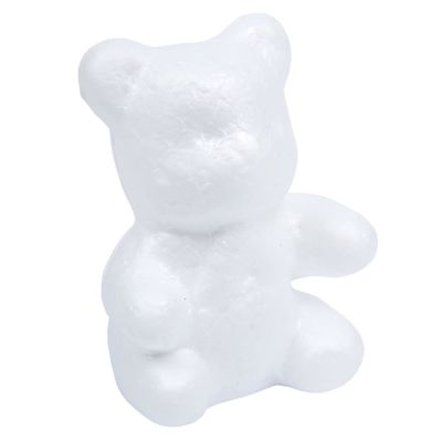 Accesorii creatie - polistiren - ursulet, alb, set 4 buc, Colorarte