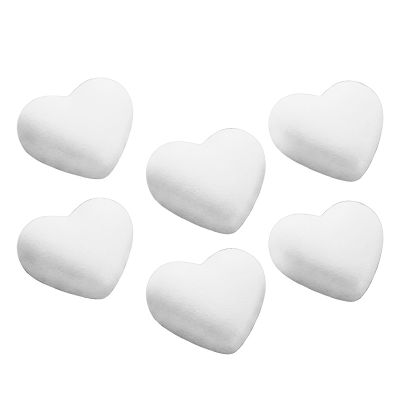 Accesorii creatie - polistiren - inima, alb, set 6 buc, Colorarte