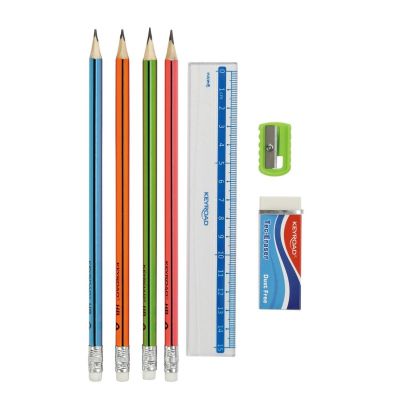 Set scolar Keyroad, 4x creioane, ascutitoare, radiera, rigla, KR971850