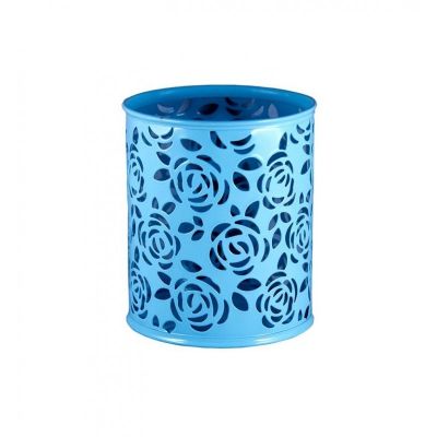 Suport instrumente de scris Office Cover, model flori, metal, diverse culori