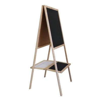 Tabla de scris cu creta mare Noki INT-715, 40x50cm, negru, 2 fete, cu suport penru ustensile