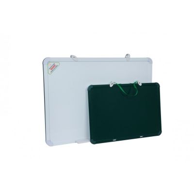Tabla magnetica cu 2 fete CNX, 68x48cm, alb, verde, pentru perete
