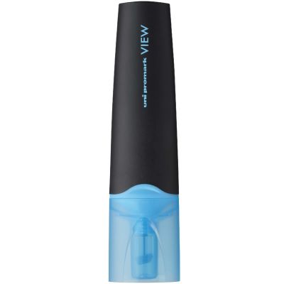 Textmarker UNI Promark View USP-200, varf tesit rotativ transparent, 1-5. 2mm, bleu