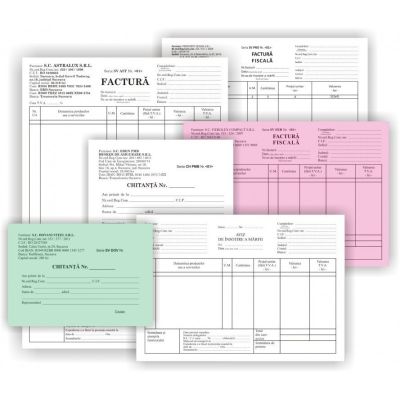 Tipizat - chitanta - A6, 3 exemplare, autocopiativ, carnet 50 seturi