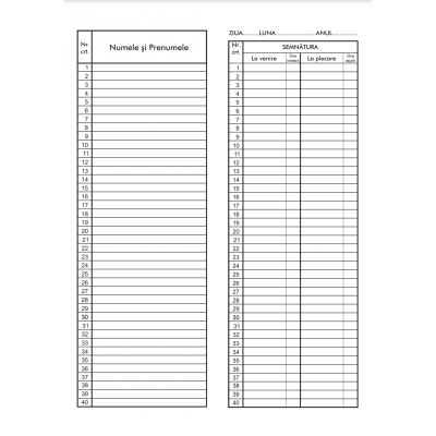 Tipizat - condica prezenta - A4, 32 file