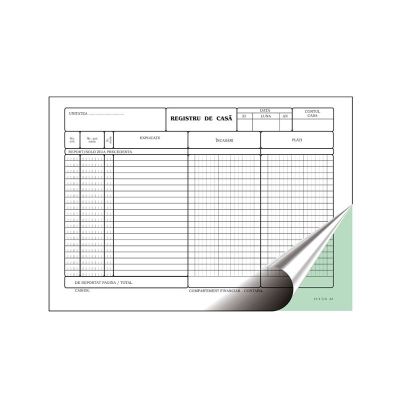 Tipizat - registru de casa lei - A4, landscape, 2 exemplare, carnet 50 seturi