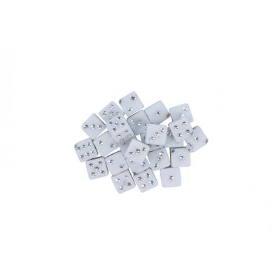 Accesorii creatie - zaruri plastic, alb, 5mm, set 50 buc, Colorarte