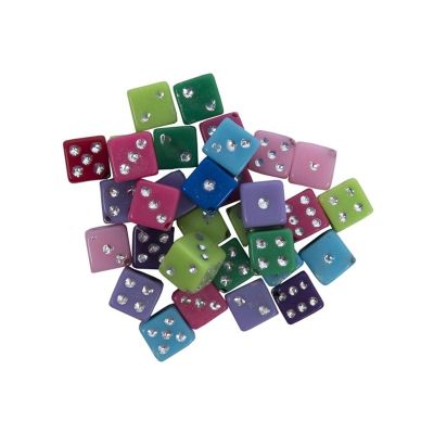 Accesorii creatie - zaruri plastic, diverse culori, set 30 buc, Colorarte