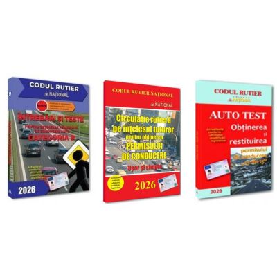 Pachet 2026 pentru obtinerea permisului de conducere auto categoria B